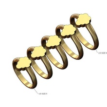 bubble almond signet ring sizes 5to9 3d print model 3d print model - Mito3D