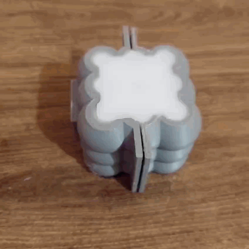 burbuja Cubeta molde silicona vela resina hormigón 3D print model - Mito3D