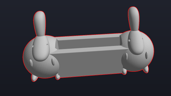 kabarcık tavşan telefon Kulp destek gadget hayvan ayakta durmak 3d print model - Mito3D