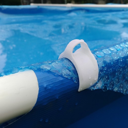 bâche à bulles de fixation au-dessus du sol tubulaires les piscines la maison piscine le tube 3D print model - Mito3D