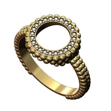 Blase Heiligenschein Diamant Ring 3d drucken Modell Schmuck druckbar Gold Silber Mode Luxus Hochzeit Engagement Sterling Juwel Ball Korn klassisch 3d print model - Mito3D