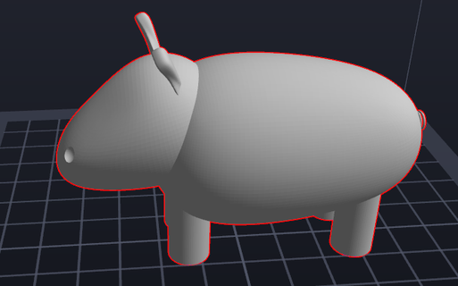 Blase Schwein Tier Dekoration 3d print model - Mito3D