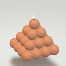 bubble pyramid candle 3d print model - Mito3D