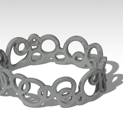 anillo de burbuja joyería 3D print model - Mito3D