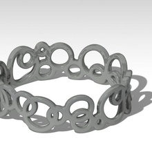 anillo de burbuja joyería 3d print model - Mito3D