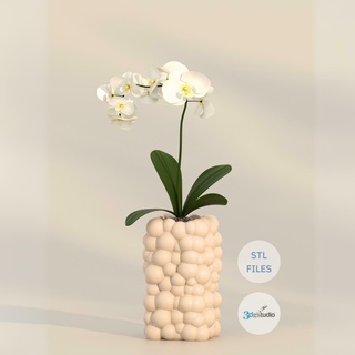 bolla vaso 3d stl modello fioriera elegante casa arredamento 3d print model - Mito3D