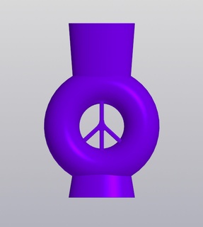 bubble vase peace sign gardener flower bowl bouquet houseware florist 3d print model - Mito3D