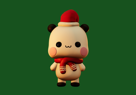 bubu dudu Natale figura adorno navidad arte portachiavi miniatura arredamento giocattolo coppia albero ornamento natale 3d print model - Mito3D
