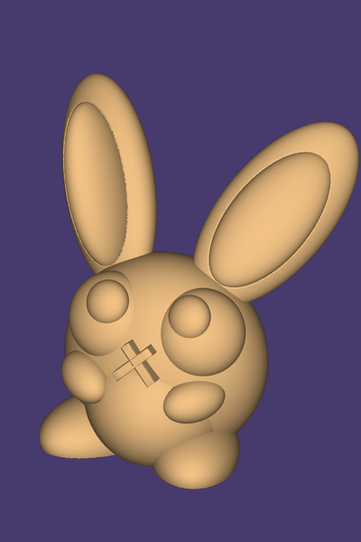 bubulbuny art bunny conejo rabit kawaii animales cute 3d print model - Mito3D