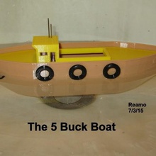 5 buck Boot Spiel Grundschule engineering makeitfloat Wissenschaft Dampf Stamm tvy Spielzeug 3d print model - Mito3D