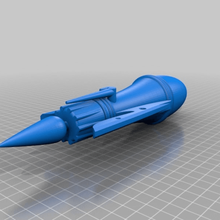 buck rogers battle cruiser rocket gadget 3d print model - Mito3D