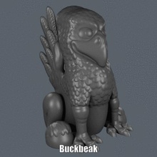 buckbeak fácil de impresión ningún apoyo art figura harry potter hipogrifo modelo escultura supportless 3d print model - Mito3D