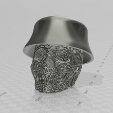 bucket hat skull lamps - voronoi style shiuan 3d print model - Mito3D