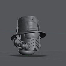 Kova şapka Uzay deniz kask vekil 3d print model - Mito3D