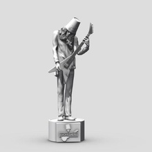 Buckethead 3d baskı Sanat oyuncak müzisyen silahlar güller heykel aksiyon figürü Rock yıldızı gitar Kaya harman stl minyatür 3dprinting şekil vinil 3d print model - Mito3D
