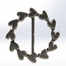 buckle hearts 3d print model - Mito3D