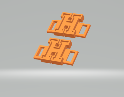fibbia lacci lettera clip cordoni scarpe cavo pizzo pass through 3d print model - Mito3D