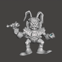 Bucky compartir acción figura conejito espacio aventuras juego Conejo conejo Clásico 90 3d print model - Mito3D