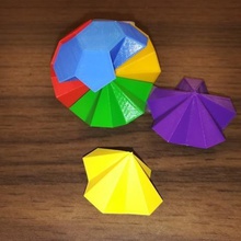 buckyball puzzle art matematica arte 3d print model - Mito3D