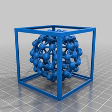 buckyball arte acessórios acessório bola geométrico geometria molécula moléculas enfeite Ciência brinquedo brinquedos matemática 3d print model - Mito3D