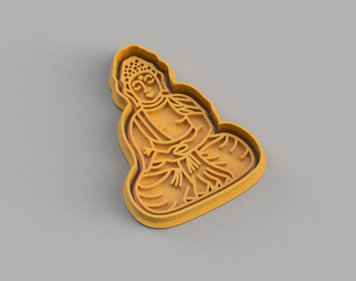 buda cookie cutter home cutting cokie buddha 3d print model - Mito3D