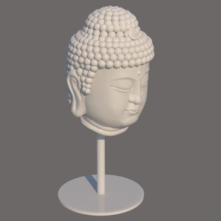 budda head bust - buddhist sculpture Art art deco decoration budha buddha gautama decorative object toy 3d print model - Mito3D
