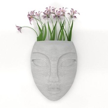buddha face vase outil Bouddha visage plante pot fleur 3d print model - Mito3D