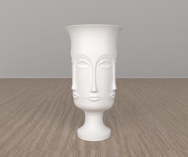 buddha face vazo araç Buda ev tencere 3d print model - Mito3D