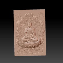 buddha art buddhism religion 3d artcam cnc decorative texture pattern wall paintings bas-relief carving ornament 3d print model - Mito3D