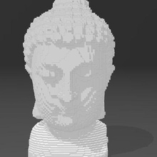 Bouddha voxel impression 3d lowpoly 3d print model - Mito3D