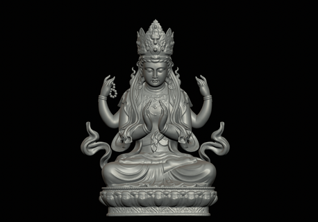Bouddha 1 ph 4 main 3d print model - Mito3D