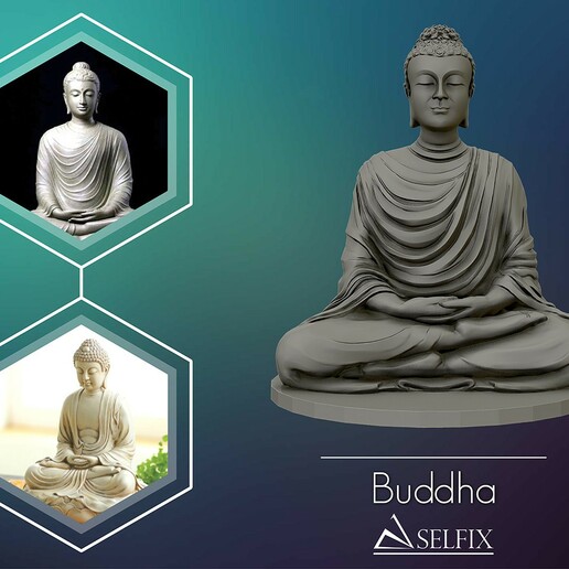 Bouddha 3d sculpture impression modèle statue art marbre ancien bouddhisme sculptures 3D print model - Mito3D