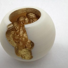 buddha bowl Kunst Boolesche Operationen Skulptur Skulpturen 3d print model - Mito3D