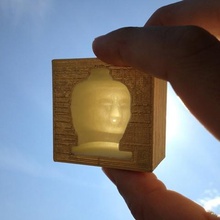 bouddha de la boîte art les opérations booléennes lithophane sculpture sculptures 3d print model - Mito3D