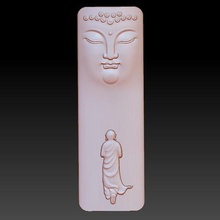 buddha Mönch Gesicht Kunst zen Anhänger Schmuck jade Gravur cnc 3d bas-relief Skulptur china Buddhismus Relief 3d print model - Mito3D