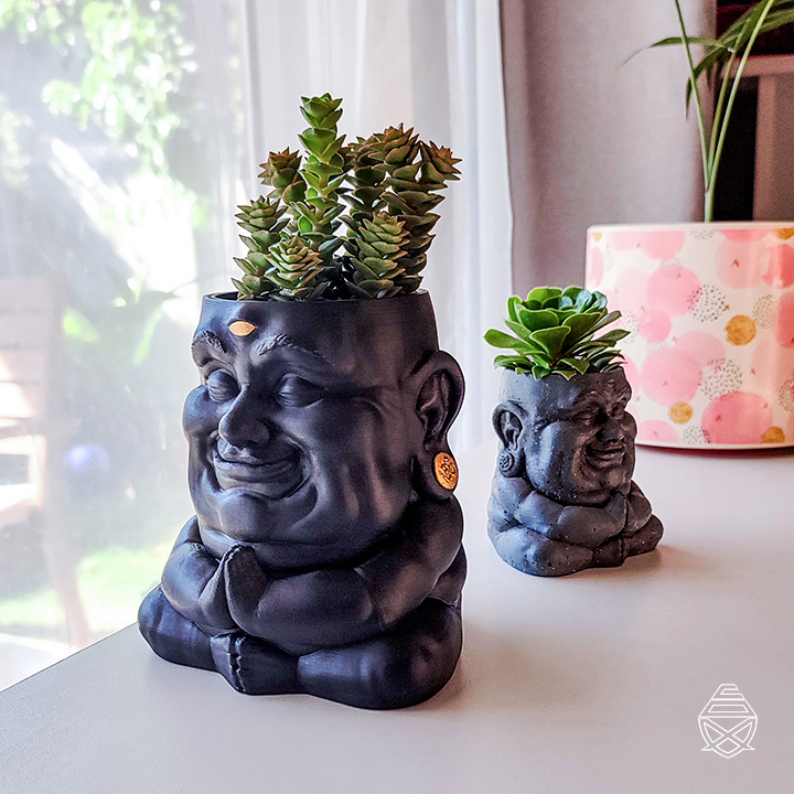 buda maceta lápiz soporte meditación organizador encendiendo despertar up decoración casa escritorio ender escultura arte florido florero plantas suculentas cactus lapices 3D print model - Mito3D