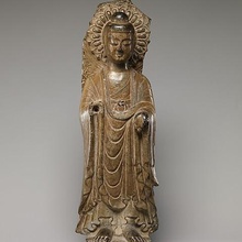 buddha fragment stele head art scans met3d met museum rough sculpture replicas 3d print model - Mito3D