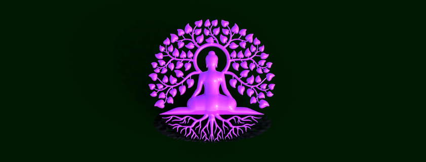 Bouddha harmonie nature art méditation éclairage arbre Zen nirvana enseignements sérénité paix lien jardin sculpture branche bouddhisme silence méditatif esprit éclairé végétation équilibre 3d print model - Mito3D