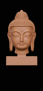 buddha head decor zen atr 3d print model - Mito3D