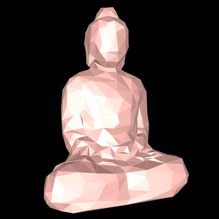 Buddha niedrig poly Kunst Meditation Buddhismus spirituell Yoga Religion Spiritualität Polygon Zen Buddhist Herr Idol Frieden Chakra Mandala schwarz Hindu 3d print model - Mito3D