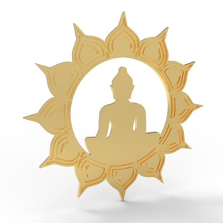 Bouddha méditation logo médiation pendentif monnaie art bijoux bijou 3d print model - Mito3D