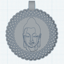 buddha pendente modello 2 gioielli ciondolo medaglione boudha il zen 3d print model - Mito3D