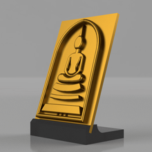 Bouddha plaque art ornement Thaïlande 3d print model - Mito3D