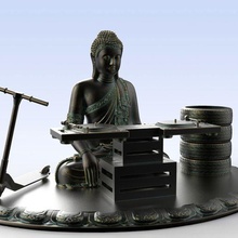 Buddha Pop Kunst komisch Geschenk 3d print model - Mito3D