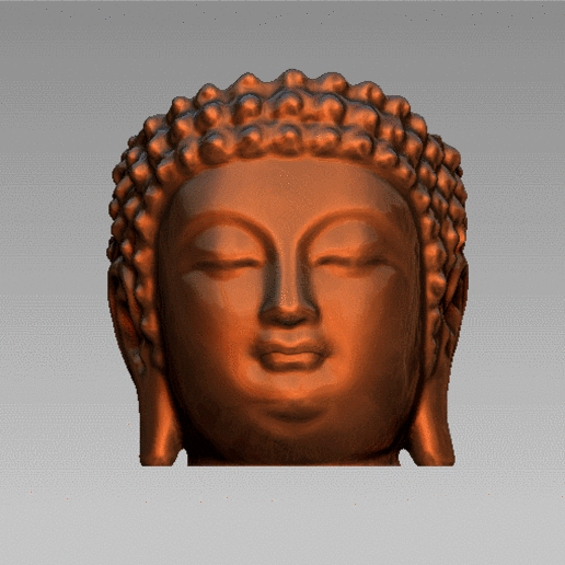 buddha pot flower planter plant face head home plants 3D print model - Mito3D