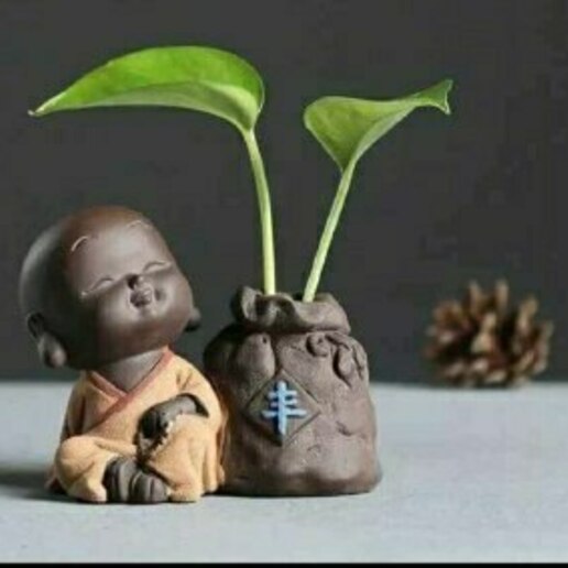 buddha pot happiness baby flowerpot matera plant plants garden home decoration office beautiful 3D print model - Mito3D