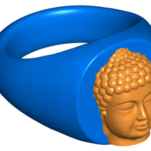 Buddha Signet Ring Größenänderung Anleitung 3d print model - Mito3D
