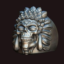 Buda cráneo anillo imprimible meditación yoga zen budismo 3d print model - Mito3D