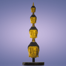 buda stand de arte a cabeça tailandês único decoração secretária topo da base dados cnc o tibete quatro naga templo 3d print model - Mito3D