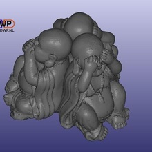buddha-Statuen kombiniert meshmixer Kunst 3d-scan artec buddha scan Skulptur statue Skulpturen 3d print model - Mito3D